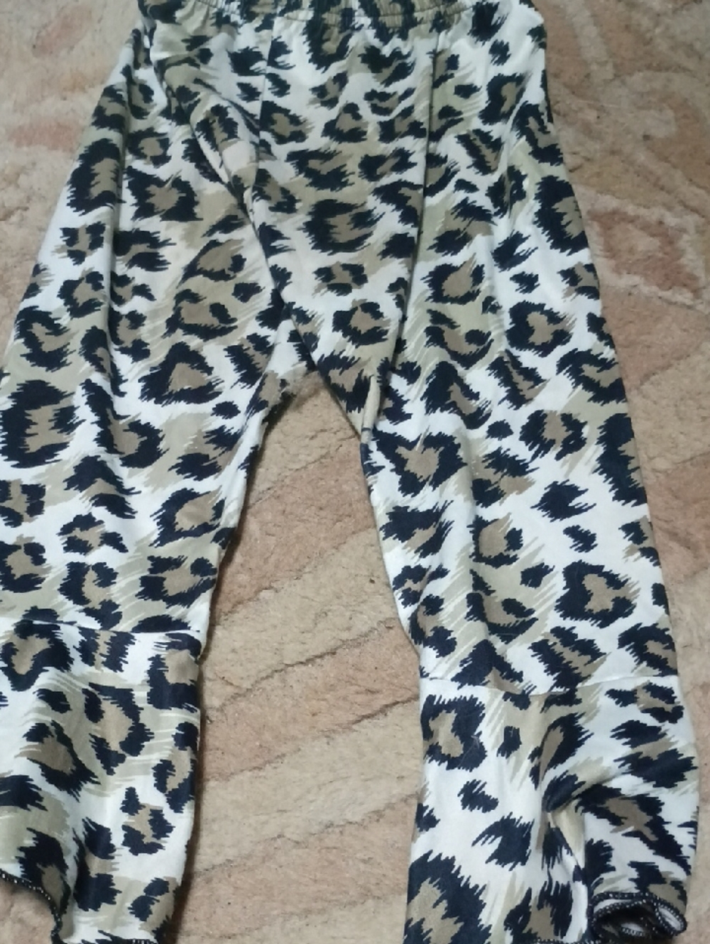 Kids Animal Print Leggings - Black, Beige, White